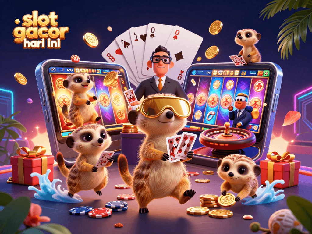 Experience slot gacor hari ini with vibrant meerkats running a dynamic casino operation full of jackpots.