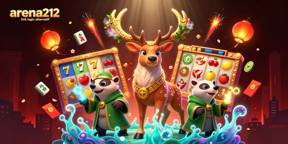 Bermain dengan "arena212 link login alternatif" di mesin slot bertema mistik dan simbol keberuntungan lainnya.