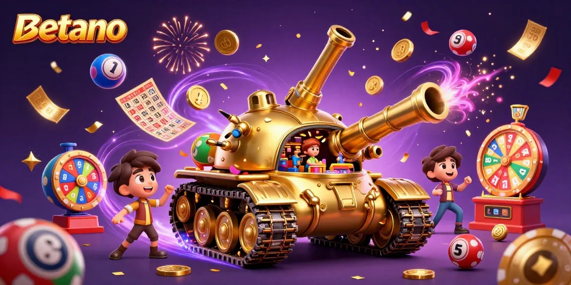 Experience the thrill of betting with Betano in a vibrant and dynamic casino scene featuring an animated casino tank.