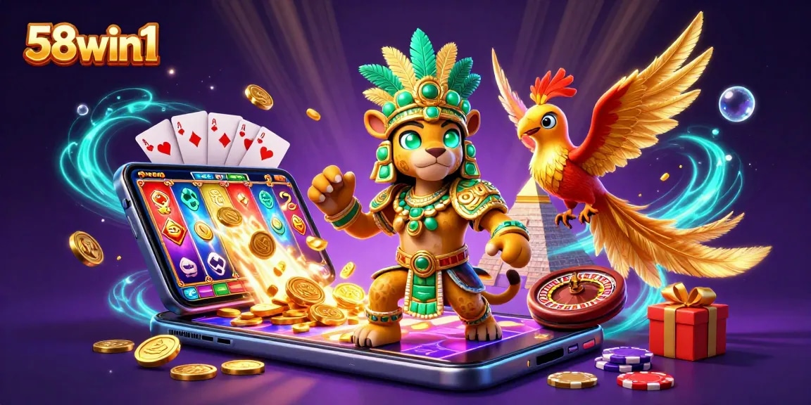 Engage with 58win1 and immerse in thrilling slot adventures with vibrant characters and dynamic gaming elements.