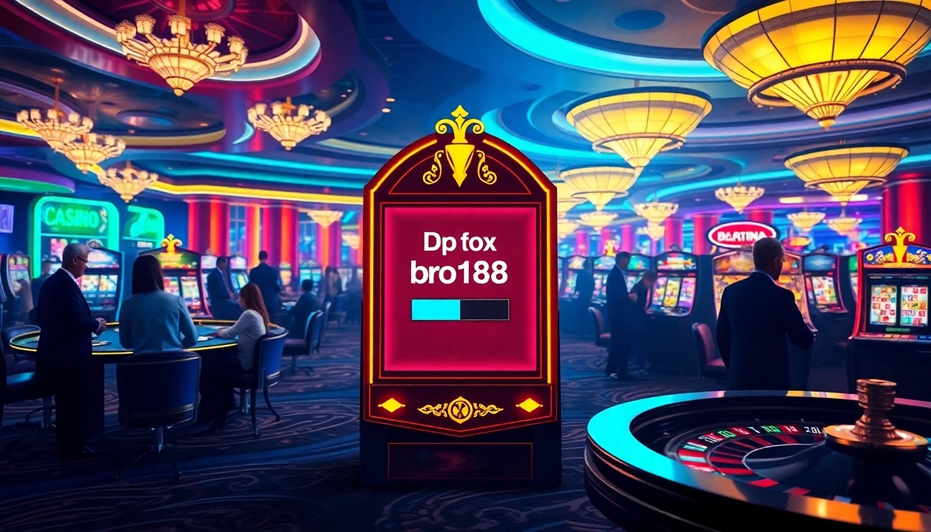 Experience the exclusive bro138 login at a vibrant casino featuring engaging slot machines and lively gaming activities.