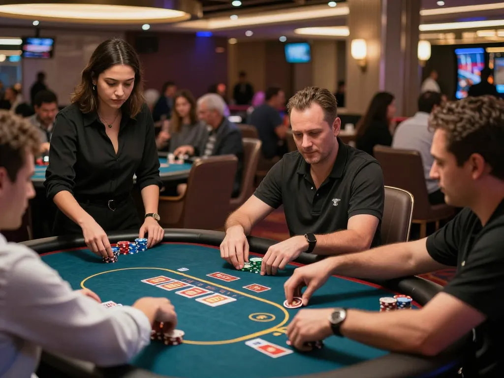 Players at 88bet gaming tables enjoying exciting poker and blackjack moments.