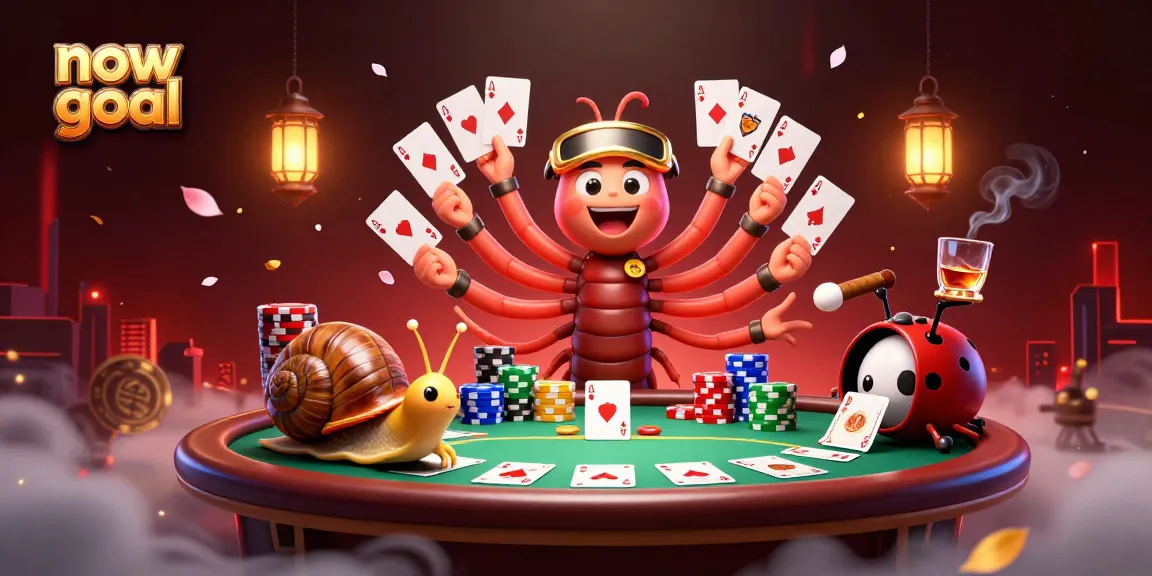 Experience real-time thrills with Now Goal as millipede dealer manages poker cards amid excitement.