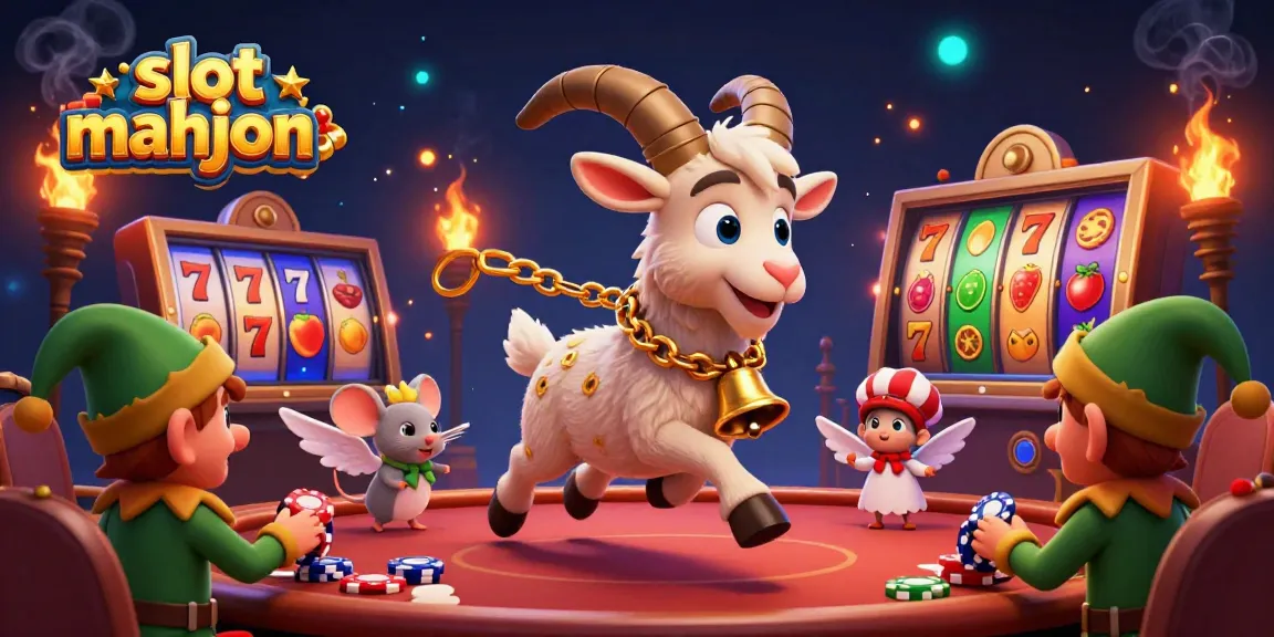 Spin the slot mahjong reels with 3D characters in a vibrant casino, capturing excitement and winning potential.