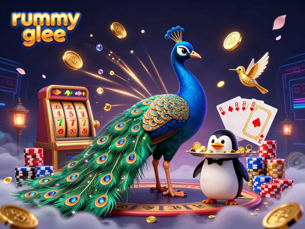 Bermain rummy glee dengan berbagai karakter menarik dan elemen kasino yang cerah