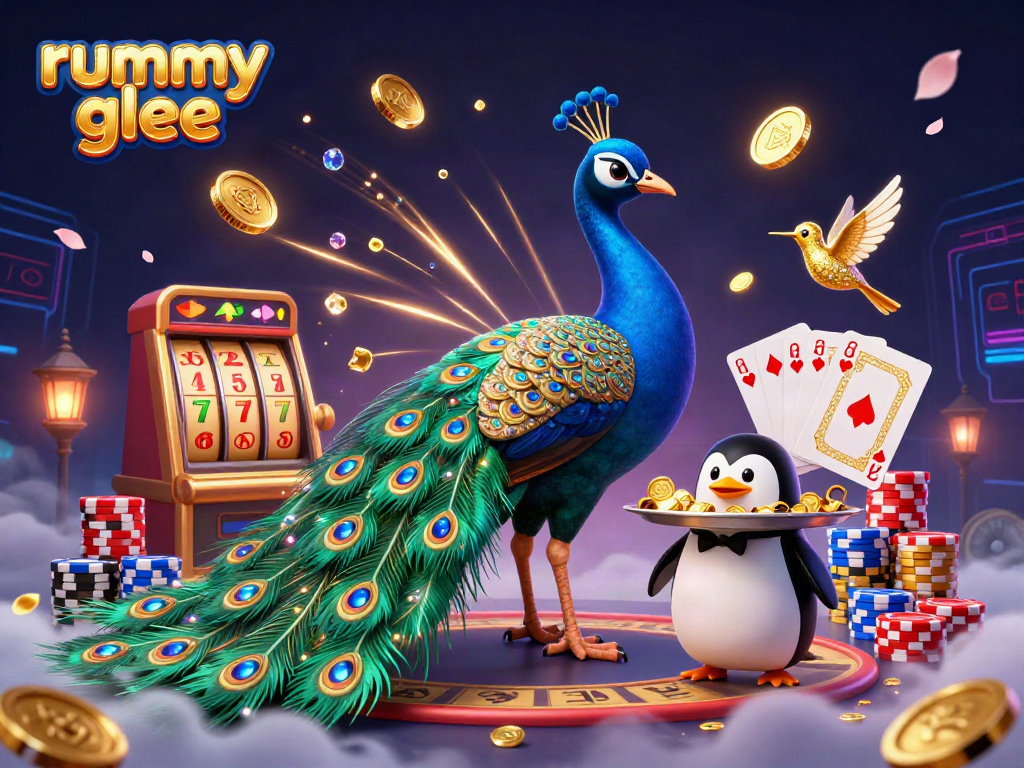 Bermain rummy glee dengan berbagai karakter menarik dan elemen kasino yang cerah