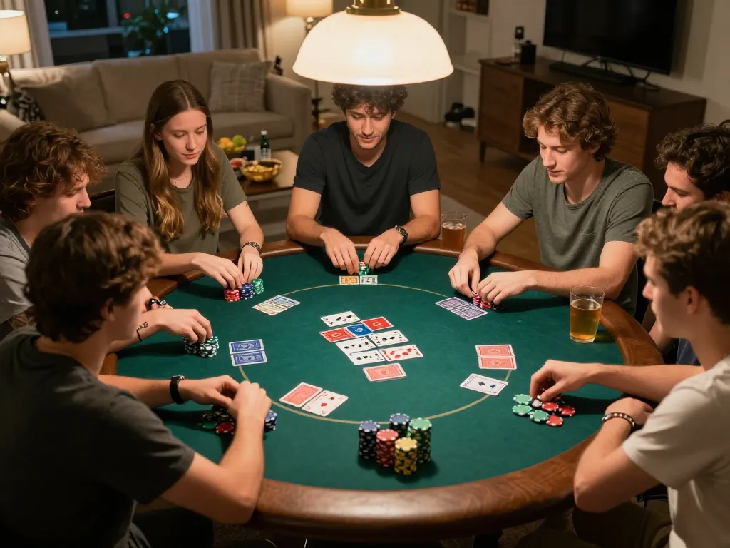 spinadvisor poker night gathering with friends enjoying competitive gameplay and vibrant chips