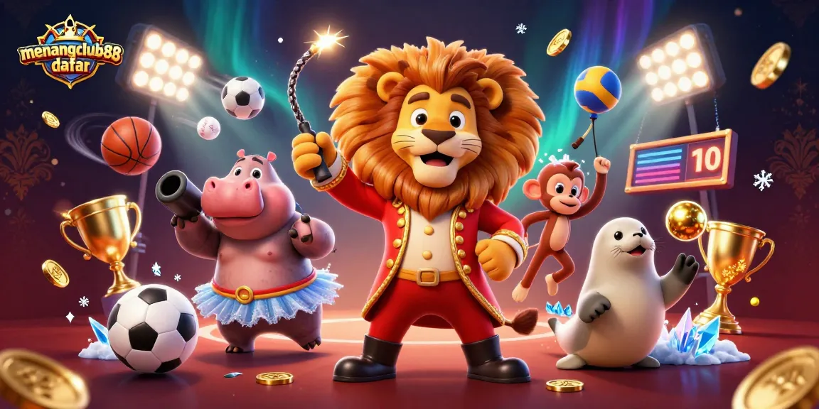 Experience winning moments at menangclub88 daftar casino with a vibrant 3D carnival scene.