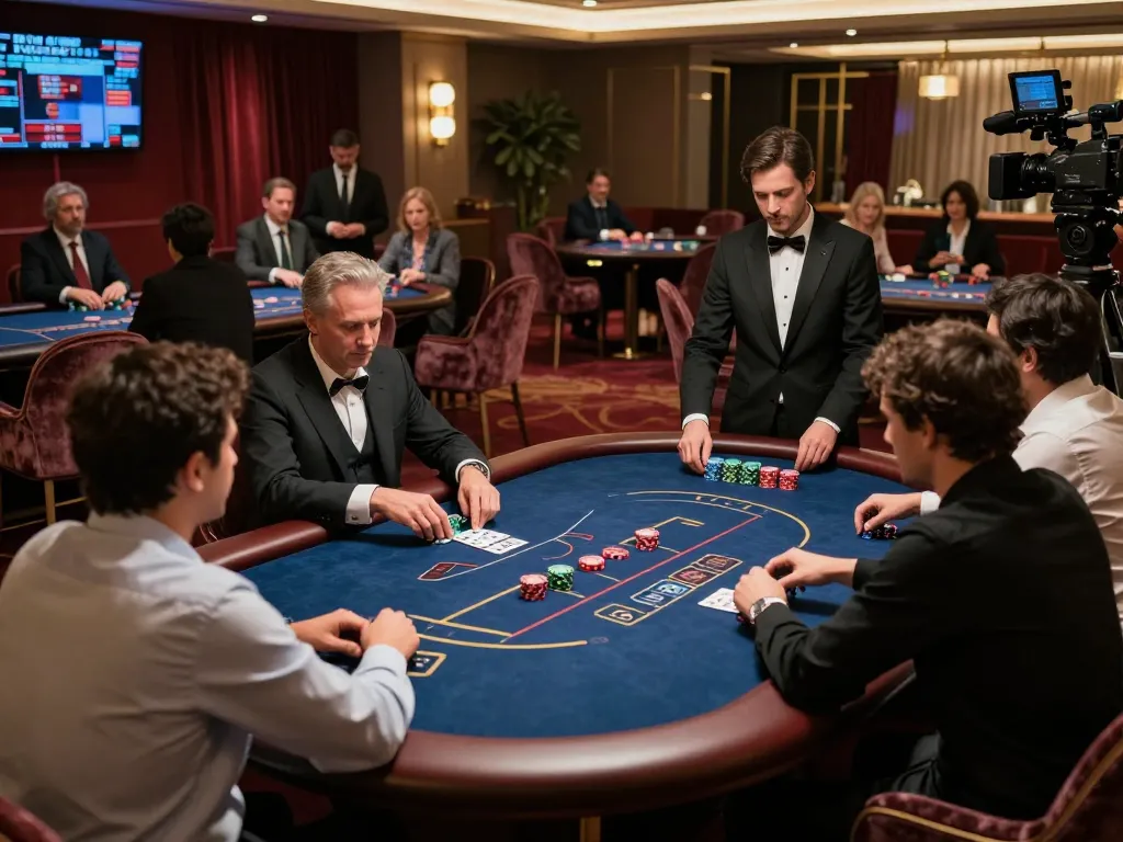 NAGA2000 SLOT players enjoying an elegant VIP casino experience in a sophisticated poker game.