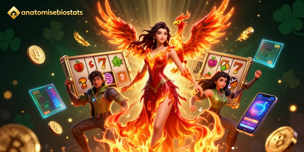 Engage with the vibrant world of anatomisebiostats as you spin slot reels with an energy-infused illustration.