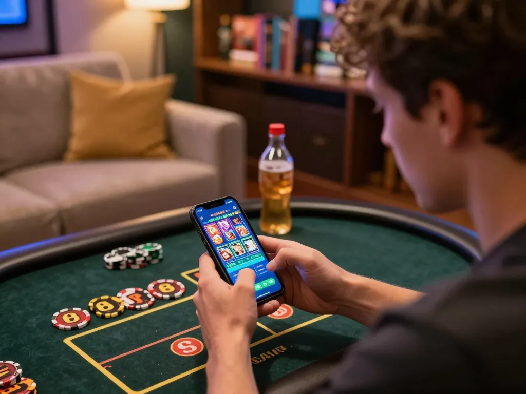 Using the af88 app to engage in online casino gaming from a cozy home setting.