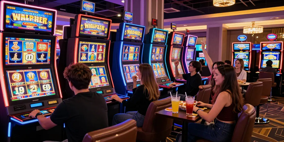 Exciting slot online gacor gaming scene in a lively casino atmosphere.
