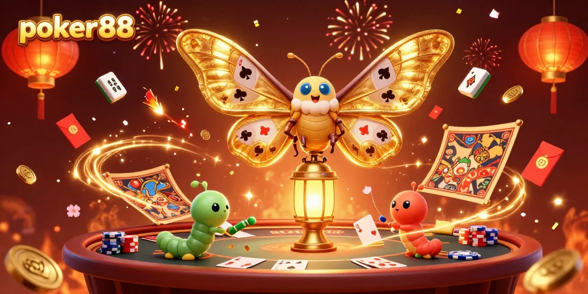Menangkan permainan poker88 dengan ilustrasi kasino yang memikat dan atmosfer yang meriah.