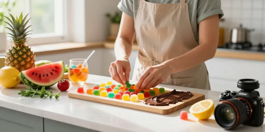 Delicious activist edibles being prepared in a bright kitchen.