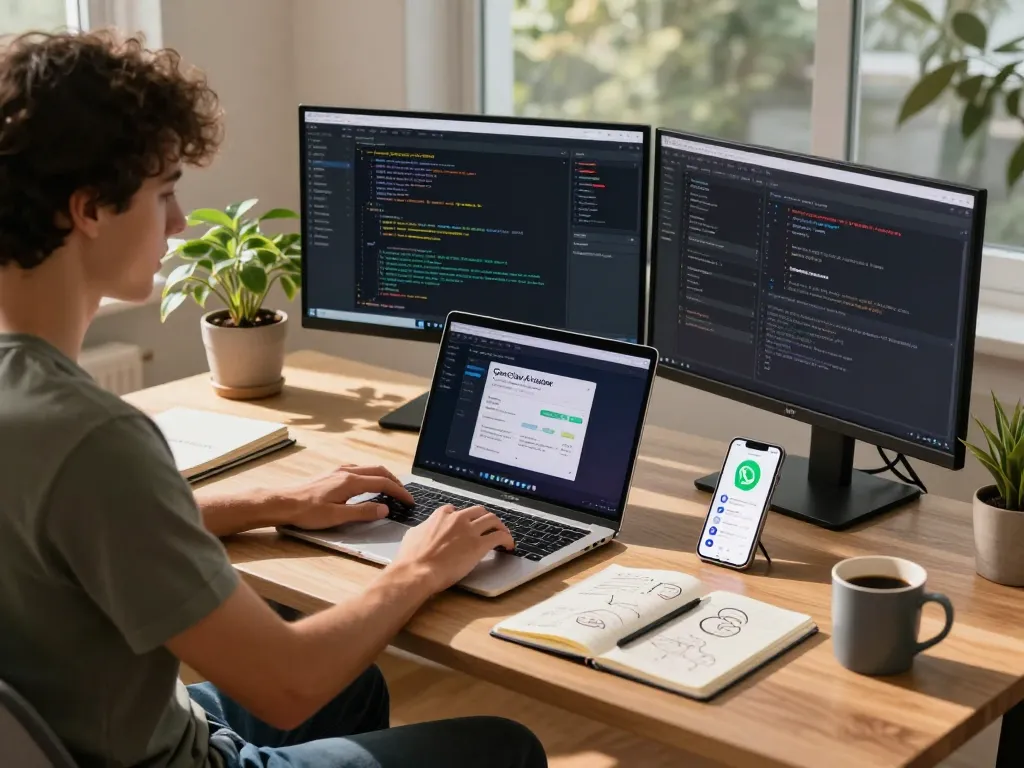 Deploying OpenClaw AI in a modern home office with tech tools and organic elements.