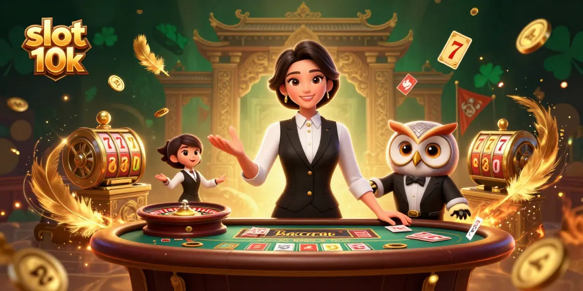 Spin the reels and win big at slot 10k, featuring vibrant 3D casino elements.