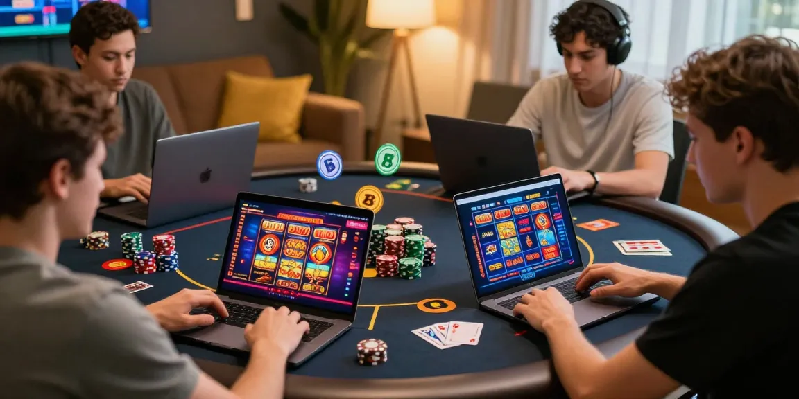 Online casinos Australia gaming experience with players enjoying diverse games and digital currency options
