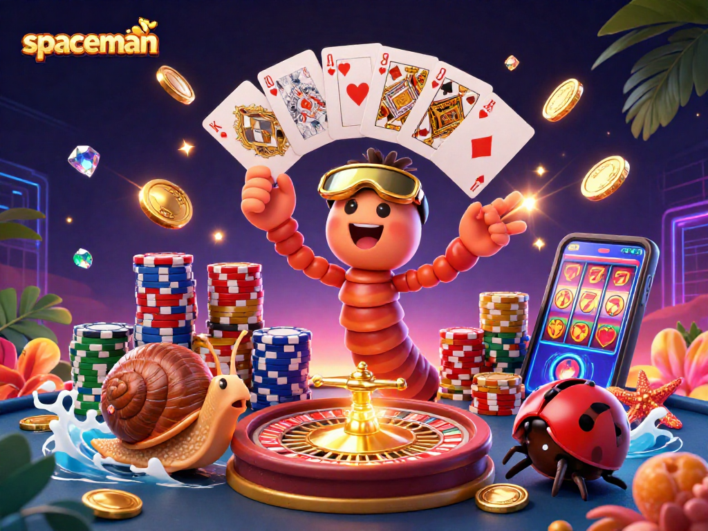 Join the spaceman dealer as chips stack high amidst a whirlwind of gaming excitement!