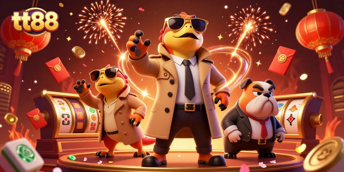 Experience the excitement of gaming at tt88, where fortune awaits with vibrant slot reels and lively characters.
