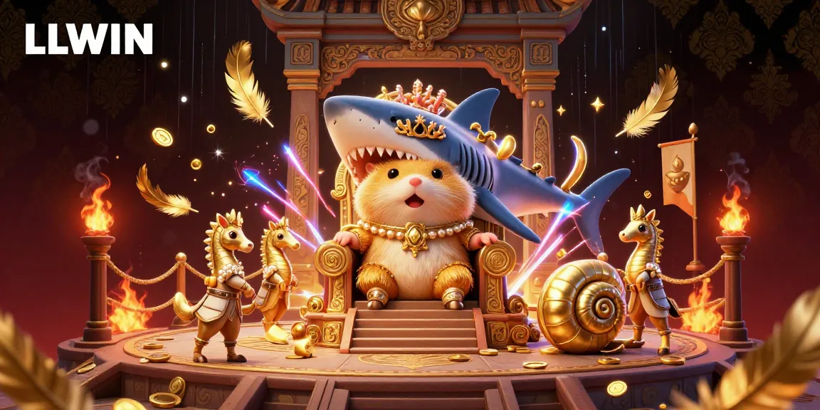 Experience thrilling gaming adventures with LLWIN in this vibrant 3D casino scene featuring lush symbols and dynamic elements.