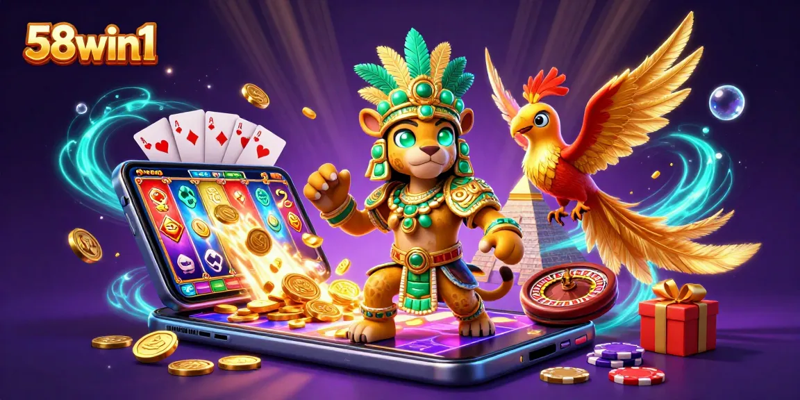 Engage with 58win1 and immerse in thrilling slot adventures with vibrant characters and dynamic gaming elements.