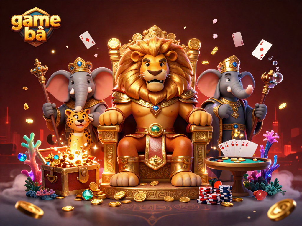Experience thrilling game bài with interactive 3D characters in an enchanting casino setting.