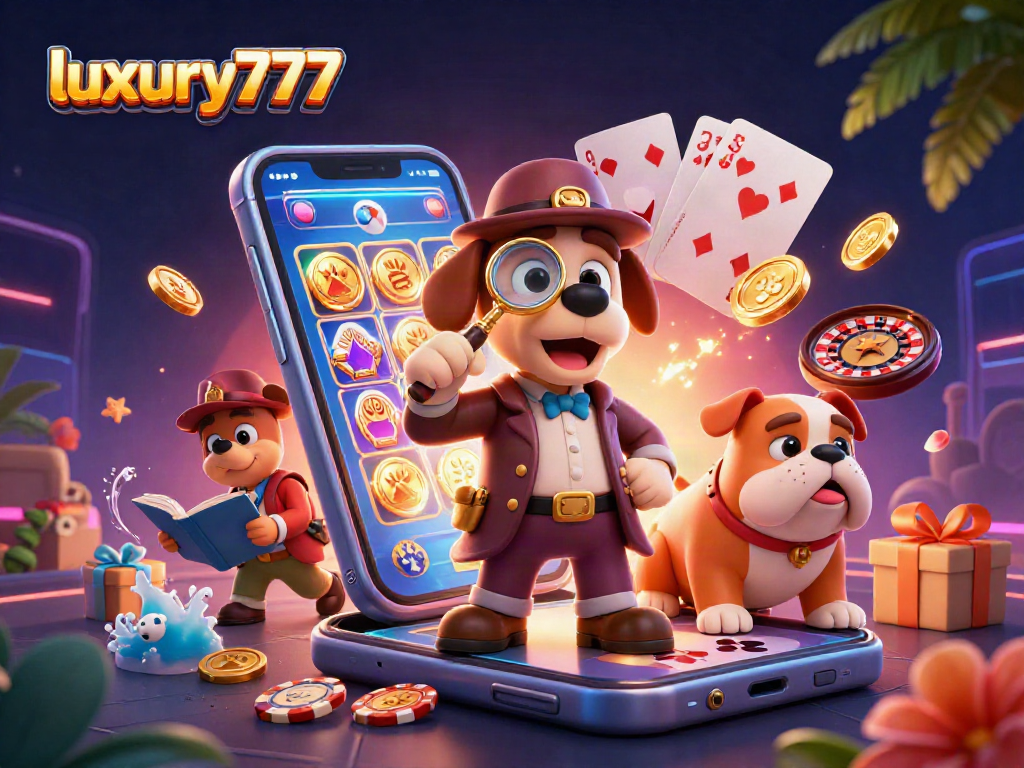 Mengintip keberuntungan di luxury777 dengan detektif anjing dan pemandangan kasino yang memukau.