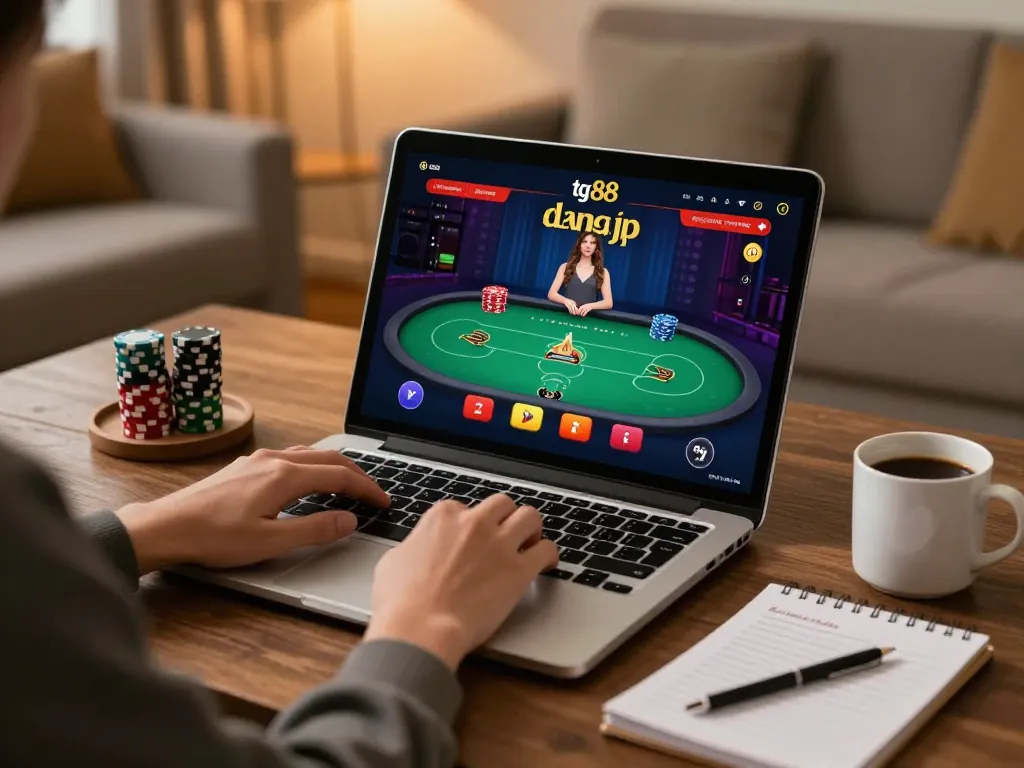 Access tg88 đăng nhập while enjoying cozy home environment with online poker gaming setup
