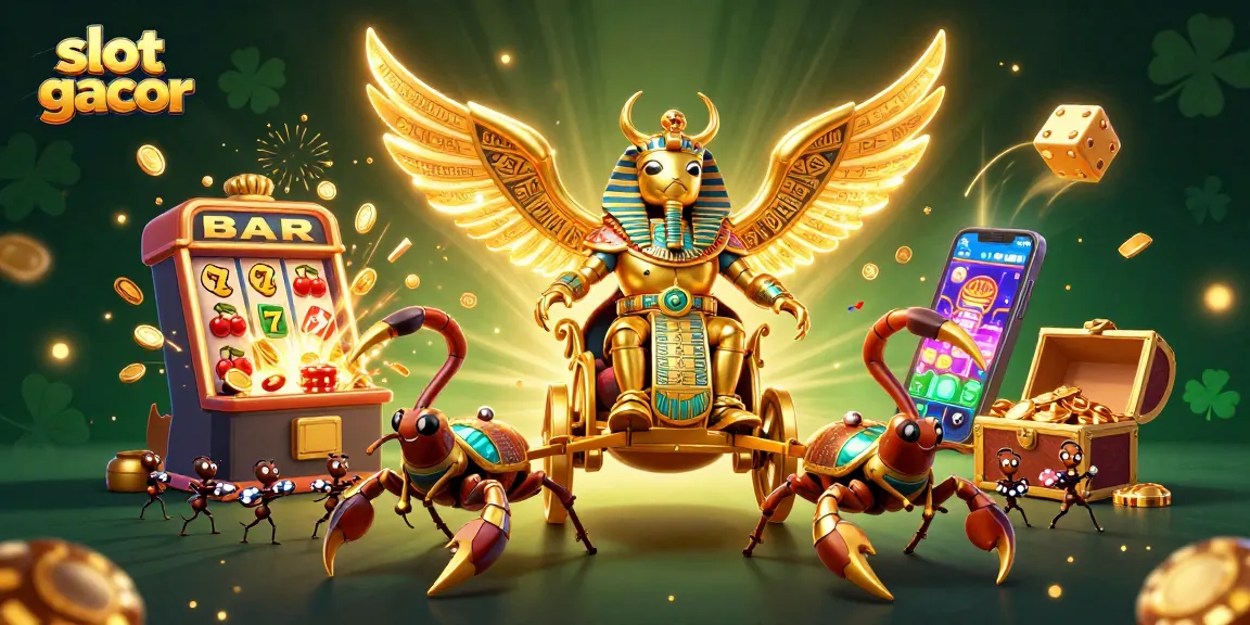 Menangkan slot gacor dengan ilustrasi menarik raja kasino dan simbol keberuntungan.