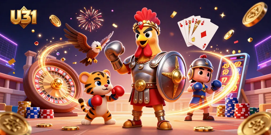 Experience the thrill of U31's dynamic casino action with epic characters and vibrant game elements.