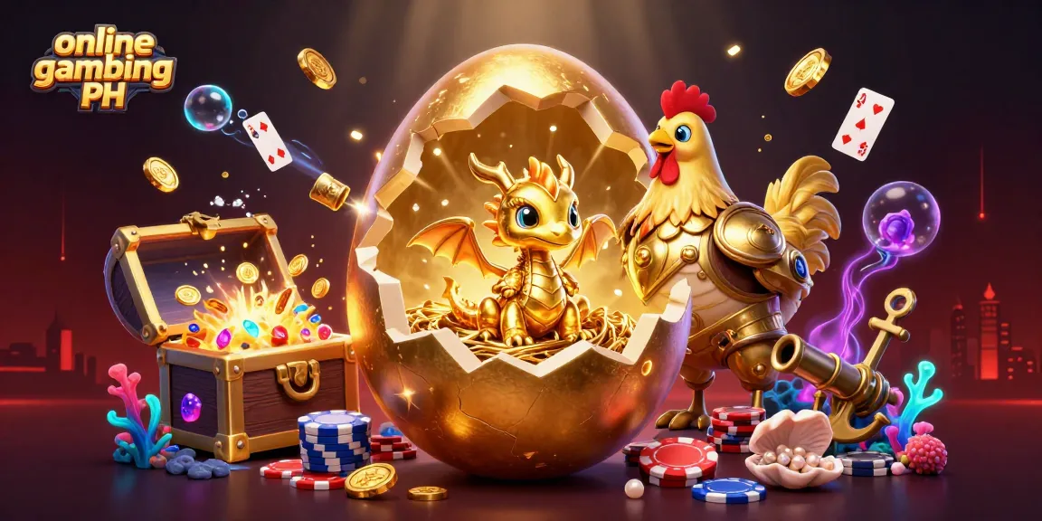 Experience the excitement of online gambling PH with a dazzling dragon guarding poker chips.