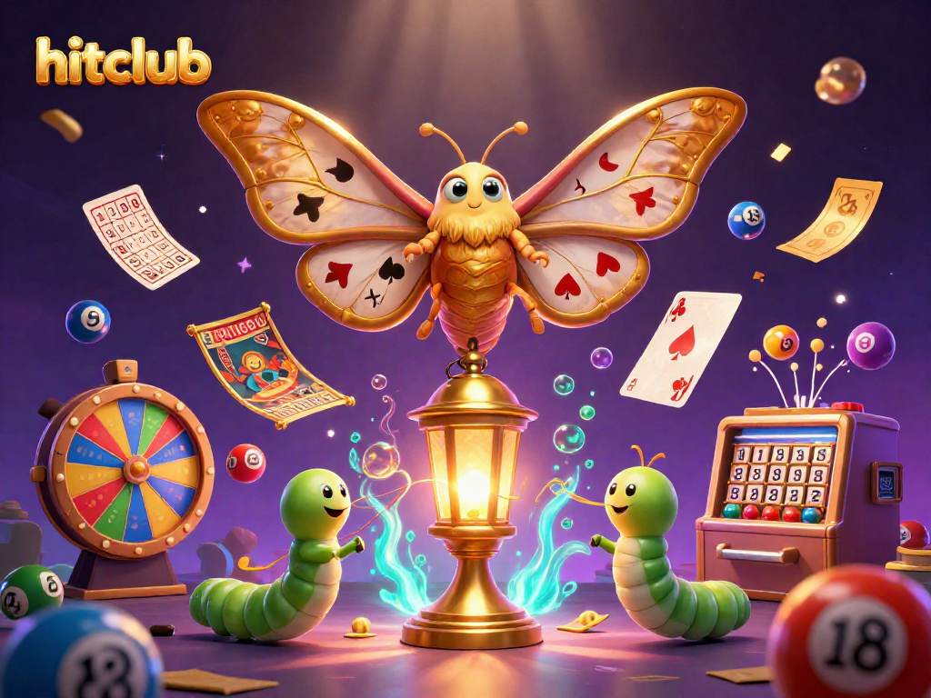 Hitclub celebrates your chance with colorful lottery elements and inviting casino atmosphere.