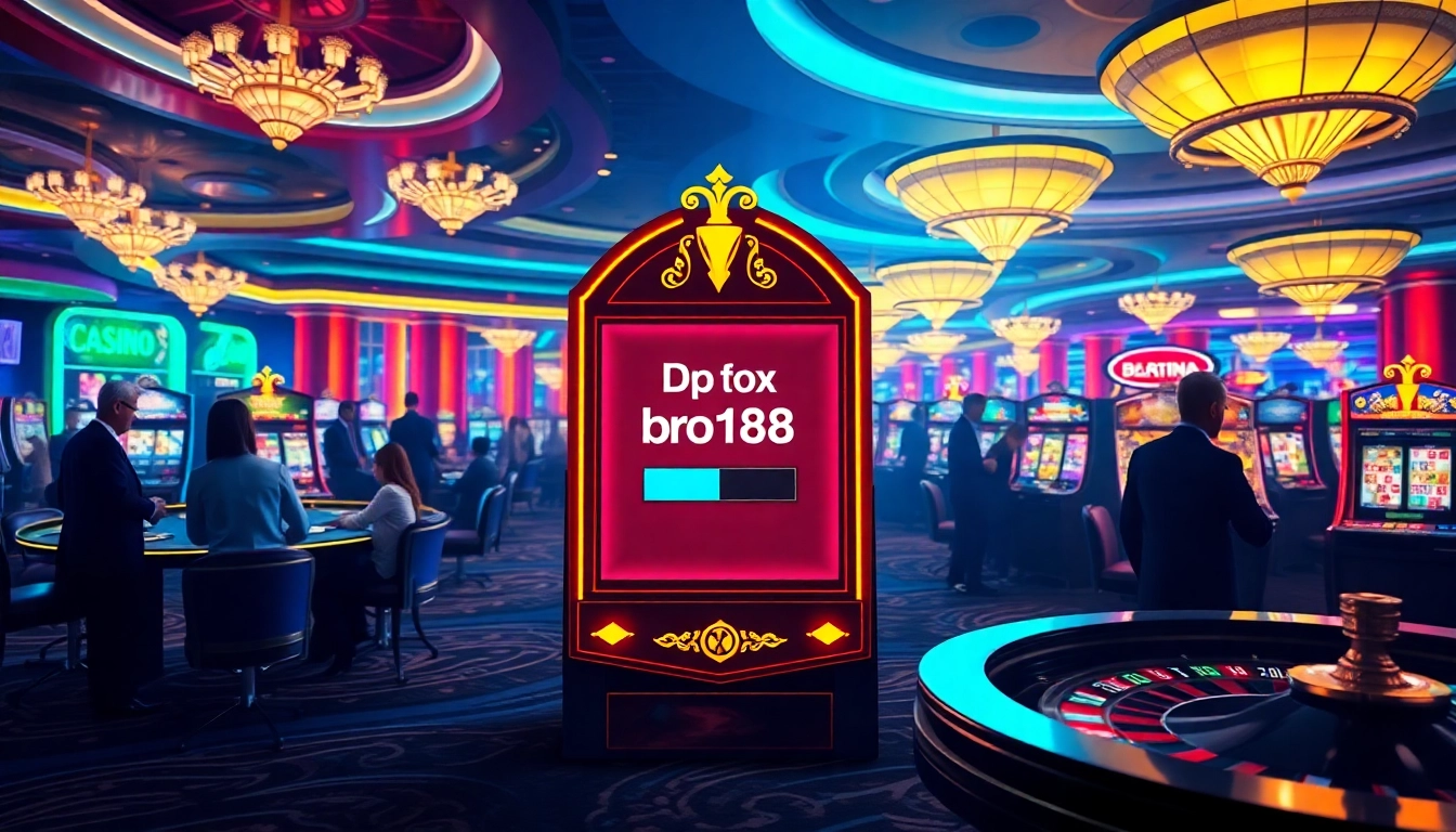 Experience the exclusive bro138 login at a vibrant casino featuring engaging slot machines and lively gaming activities.