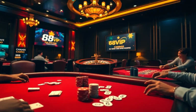 Experience the thrill of 68VIP casino gaming with vibrant tables and exciting gameplay.
