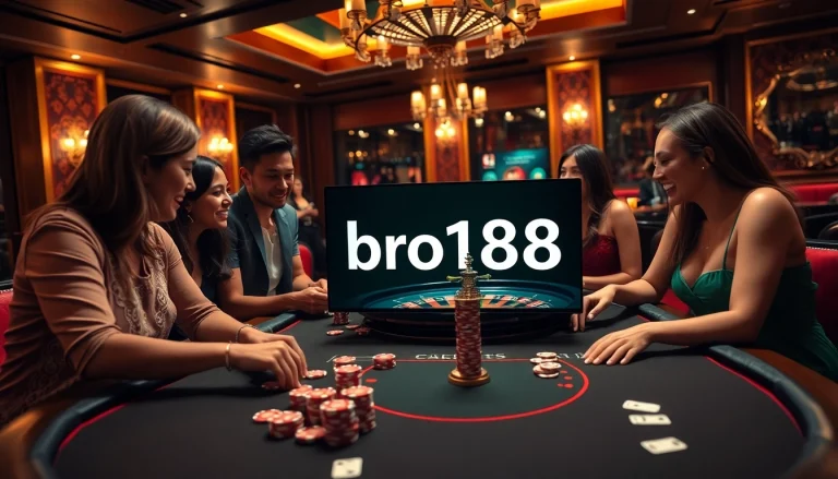 Experience the excitement of bro138 with engaging gaming action at a luxurious casino table.