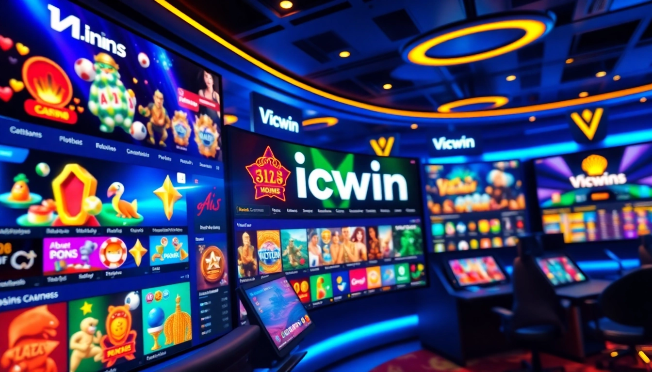 Engaging online gaming experience at vicwin showcasing sports and casino games.