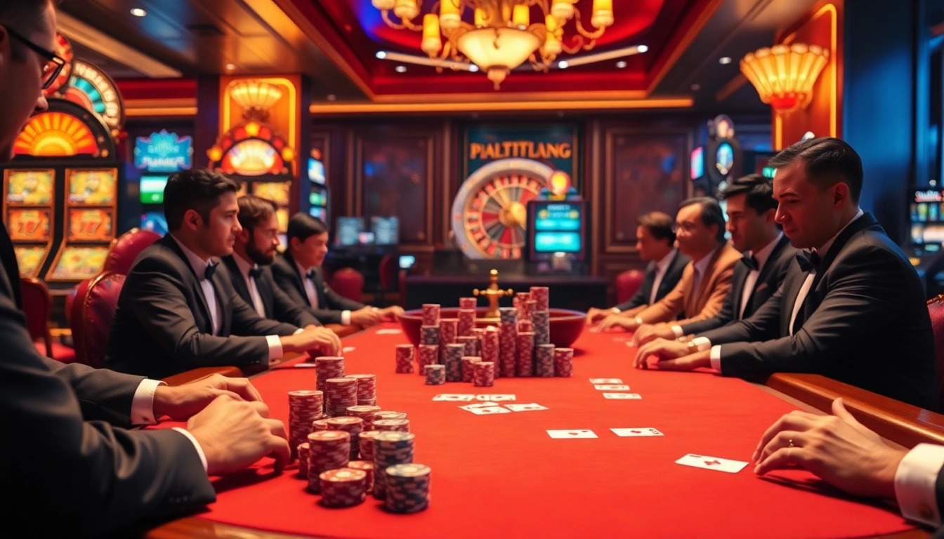 Experience the excitement of poker at 68VIP SH, showcasing vibrant tables and stylish players.