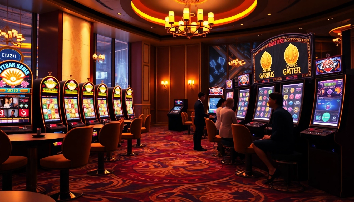 Experience thrilling gameplay with ktpjitu login at an upscale online casino with vibrant slot machines.